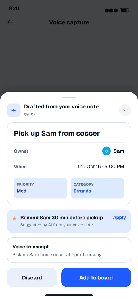 AI drafts the task