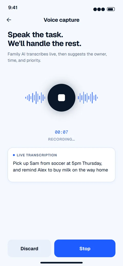 Live voice capture